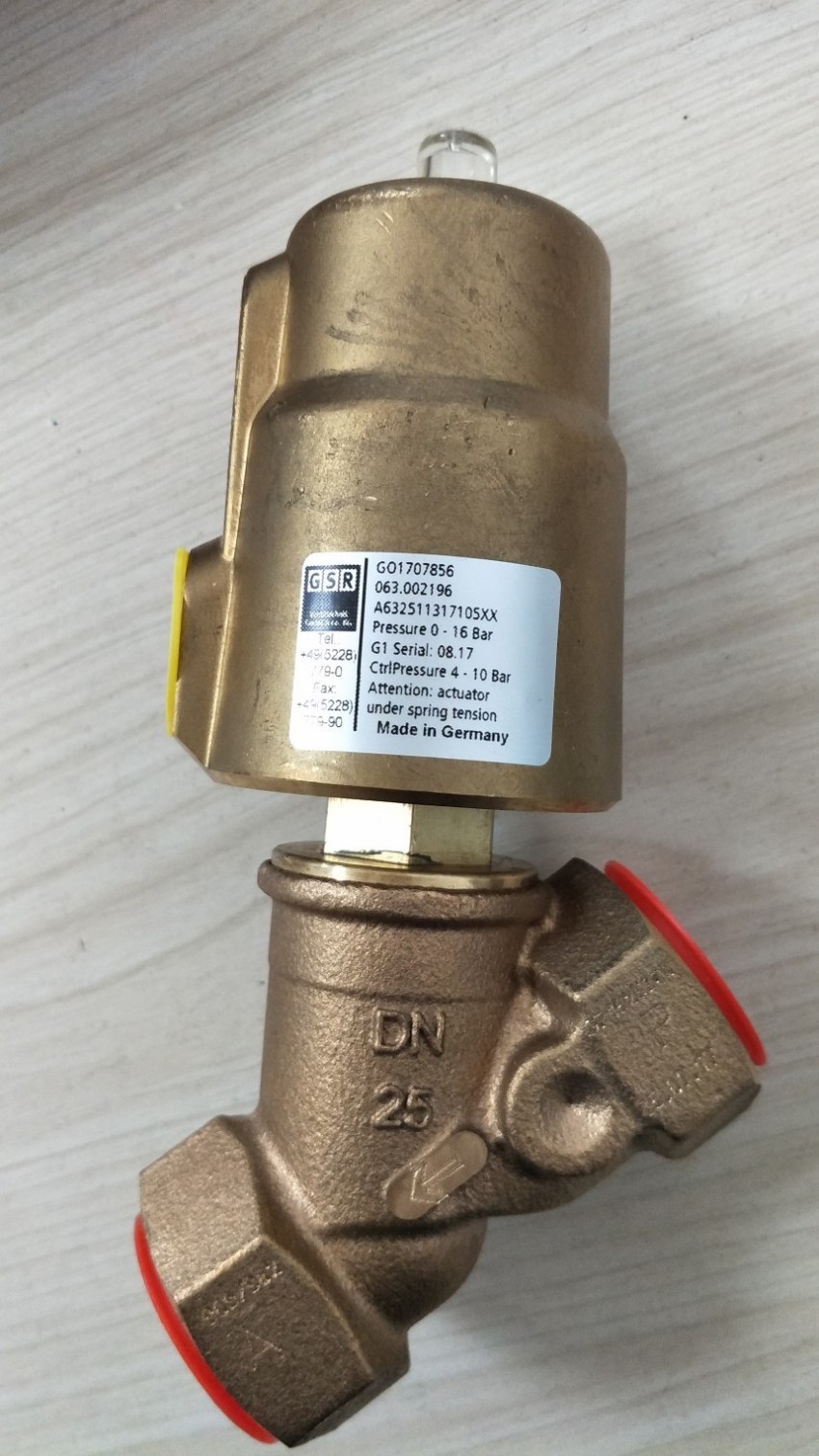  JAKSA 高压 黄铜 真空 试验 电磁阀 320841 品质有保